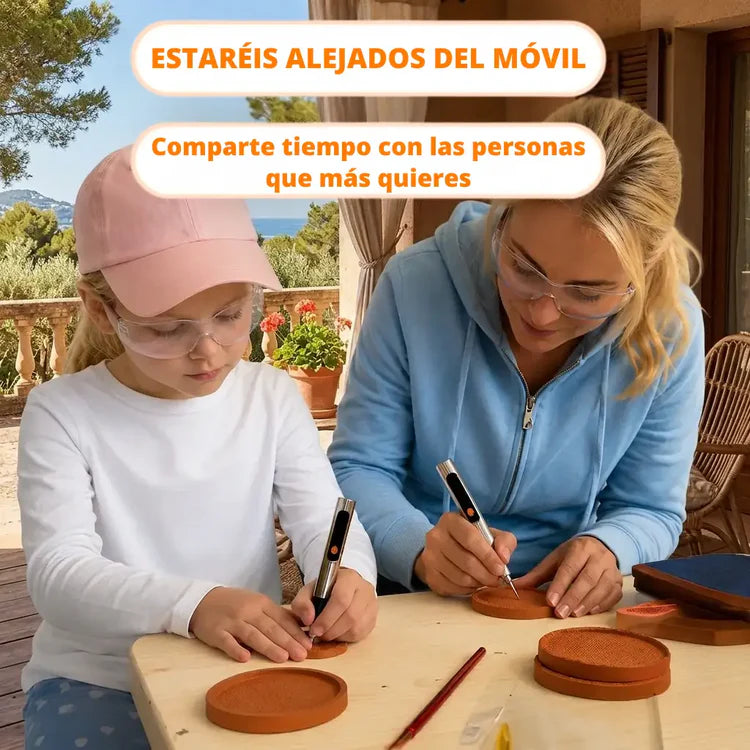Disfruta de risas y tiempo valioso mientras creáis objetos únicos.